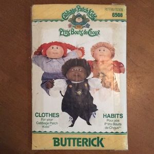 💥3/20💥 Vintage Butterick 1984 Cabbage Patch Kids Pattern  #6507